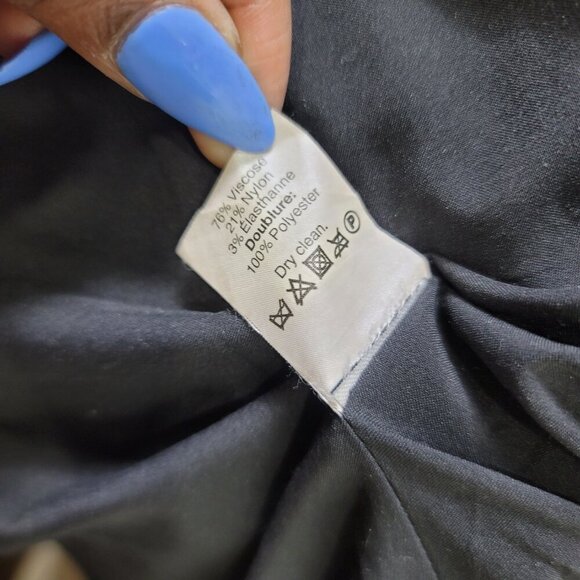 Madewell Black Venice Boyfriend Women's Long Line Button Blazer Coat | Size 4 - Picture 4 of 8